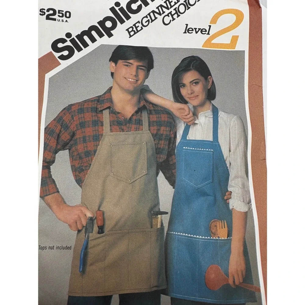 Simplicity 6515 Beginner's Choice Level 2 Apron Sewing Pattern Miss Men One Size